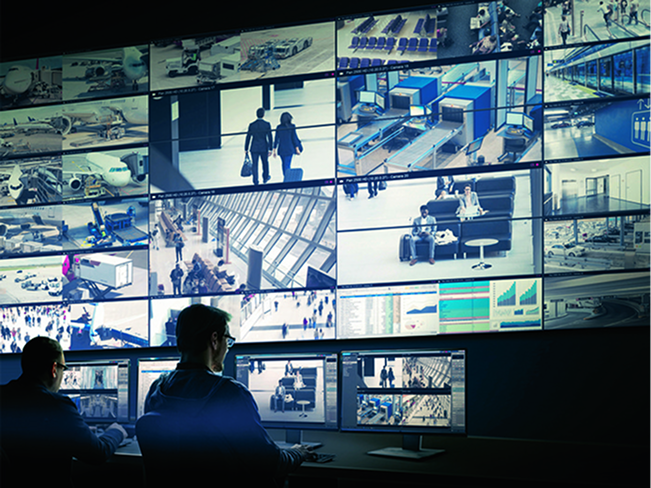 Video Wall Surveillance Control Room